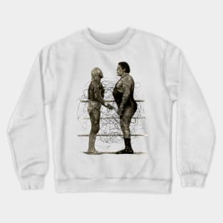 Andre the Giant vs Hulk Hogan Pencilart Crewneck Sweatshirt